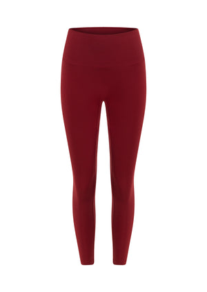 Lorna Jane Lotus No Ride Phone Pocket Ankle Biter Leggings - Cherry