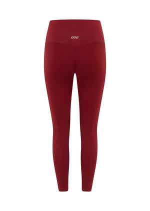 Lorna Jane Lotus No Ride Phone Pocket Ankle Biter Leggings - Cherry
