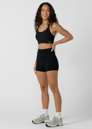 Lorna Jane Amy 2 Pocket 9cm Bike Shorts - Black
