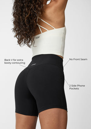 Lorna Jane Amy No Ride 2 Pocket 14cm Bike Shorts - Black