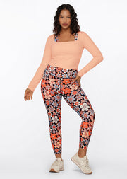 Lorna Jane Aloe Vera Cropped Long Sleeve Top - Dusty Peach