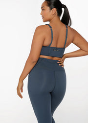 Lorna Jane Mesh Longline Bra - Pale Indigo