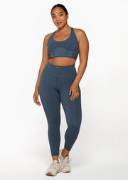Lorna Jane Mesh Longline Bra - Pale Indigo