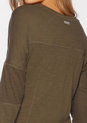 Lorna Jane Ultra Soft Long Sleeve Top - Pale Olive