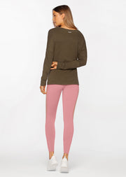 Lorna Jane Ultra Soft Long Sleeve Top - Pale Olive