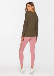 Lorna Jane Ultra Soft Long Sleeve Top - Pale Olive