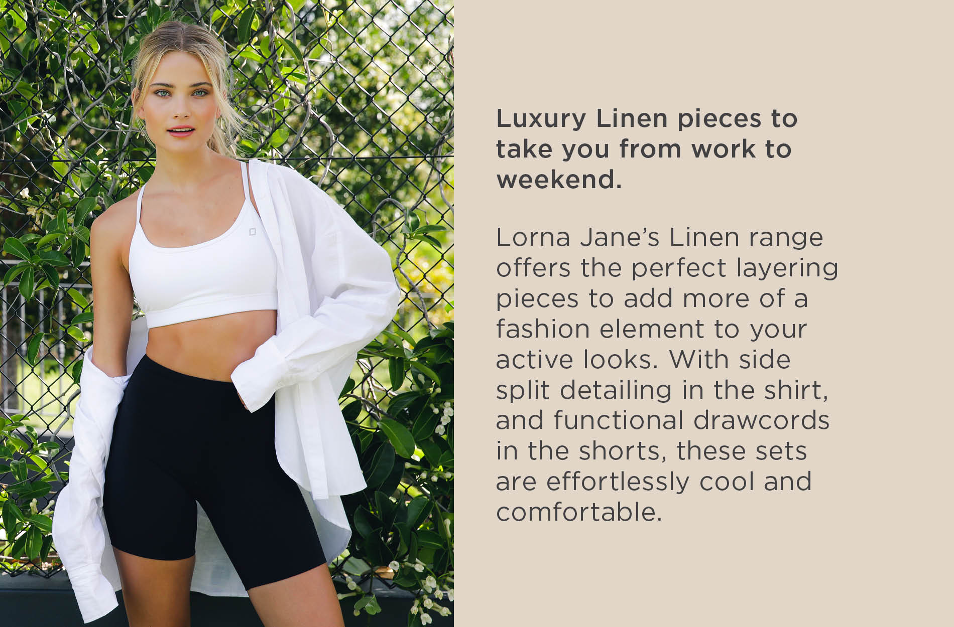 The Lorna Jane Linen Loungewear Collection Information
